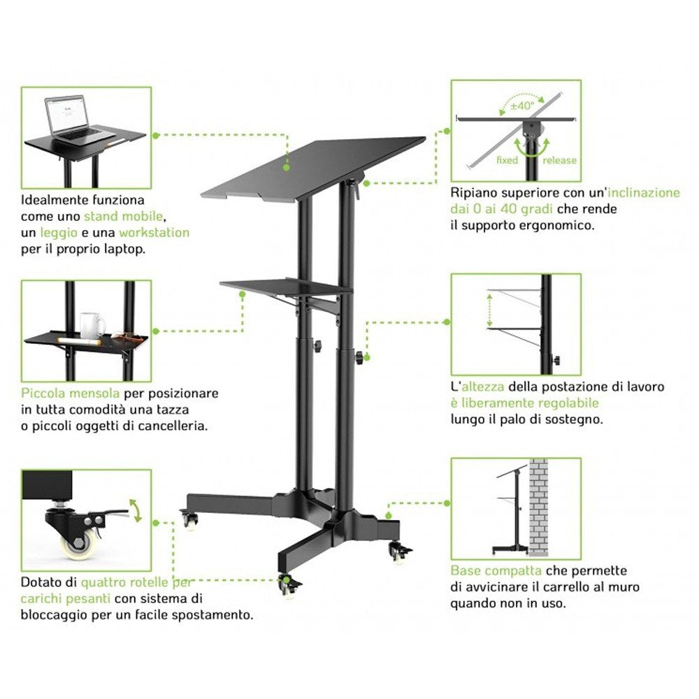 EAN 8051128101669 - Techly ICA-TB TPM-1BK soporte para ordenador portátil Negro imagen 5