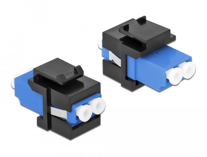 Keystone Modul Lc Duplex Buchse Zu Lc Duplex Buchse Blau Schwarz