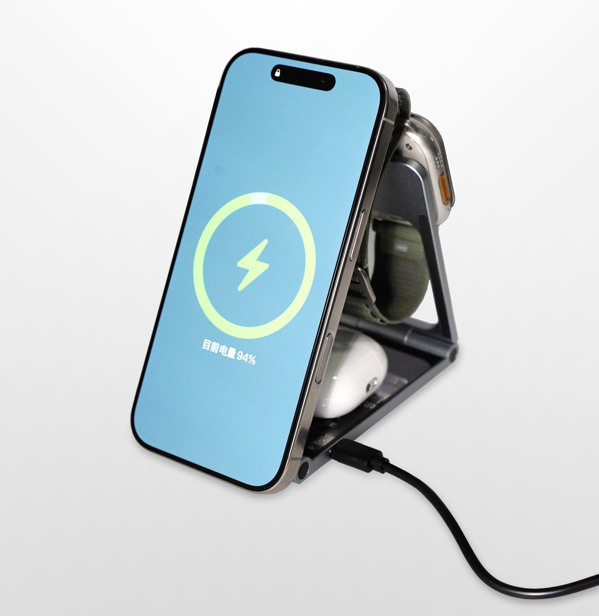 Deltaco 3-In-1 Wireless Charger 18w Faltbar