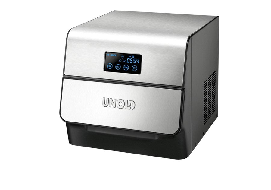 EAN 4011689489556 - Unold 48955 máquina de cubo de hielo Máquina para hacer cubitos de hielo portátil 150 W Negro, Acero inox imagen 1