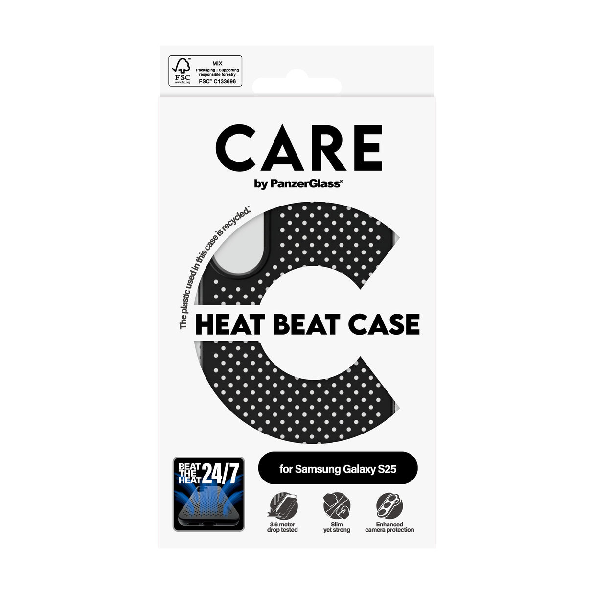 EAN 5715685016646 - PanzerGlass CARE™ by ® Case Heat Beat Samsung Galaxy S25 funda para teléfono móvil Negro imagen 3