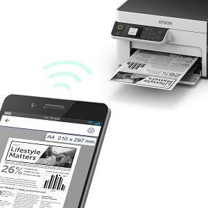 Impresora Epson Ecotank Mono M2120, 3 En 1, A4, 1200 X 2400 Ppp, 32 Ppm, Usb, Wi-Fi, 3 Aã±Os De Garantia Despues Del Registro.