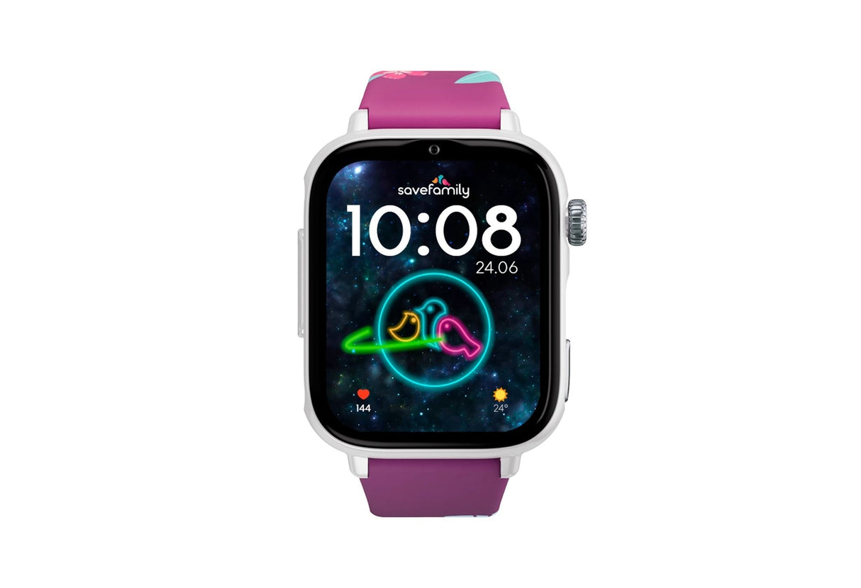 Savefamily Reloj Inteligente Infantil Savewatch Plus 2 - Pantalla Amoled - Carcasa Blanca - Correa Silicona Maui