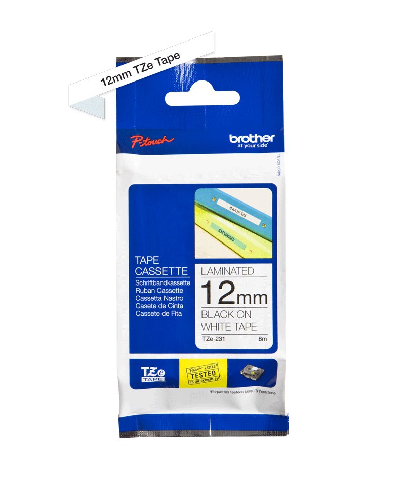 EAN 4977766685177 - Brother TZE-231 cinta para impresora de etiquetas Negro sobre blanco imagen 3