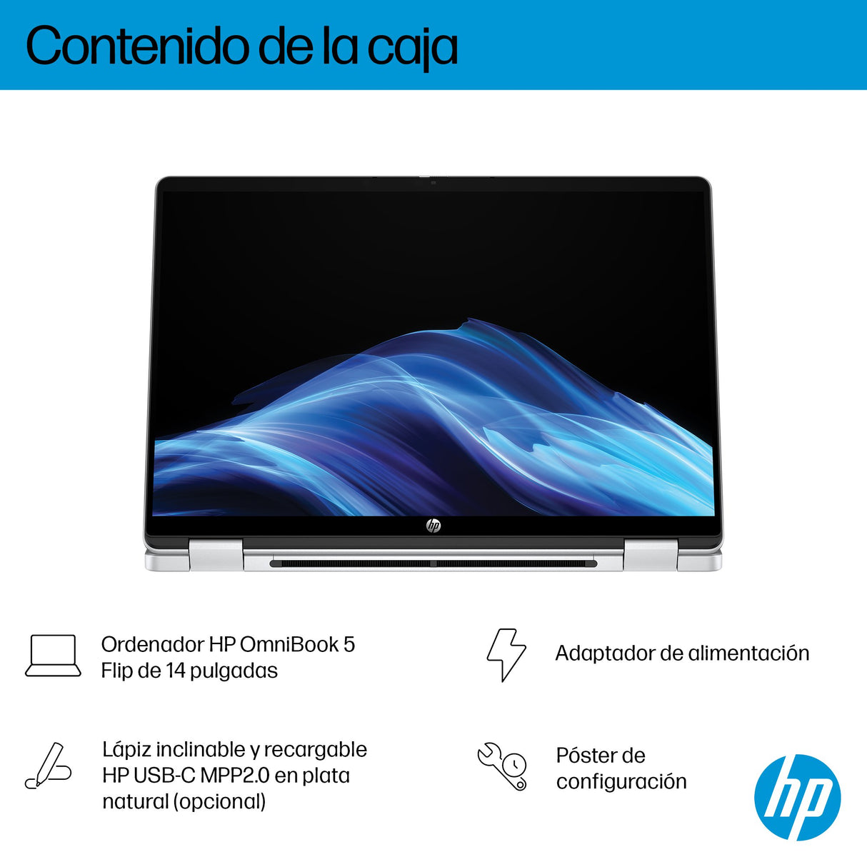 EAN 0199896062503 - HP OmniBook 5 Flip 2-in-1 14-fp0057ns Intel Core 7 150U Híbrido (2-en-1) 35,6 cm (14") Pantalla táctil 2K imagen 5