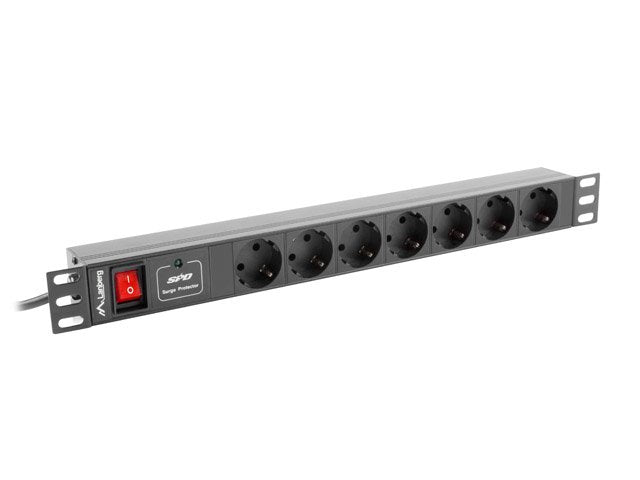 EAN 5901969414486 - Lanberg PDU-07F-0200-IEC-BK unidad de distribución de energía (PDU) 7 salidas AC 1U Negro imagen 2