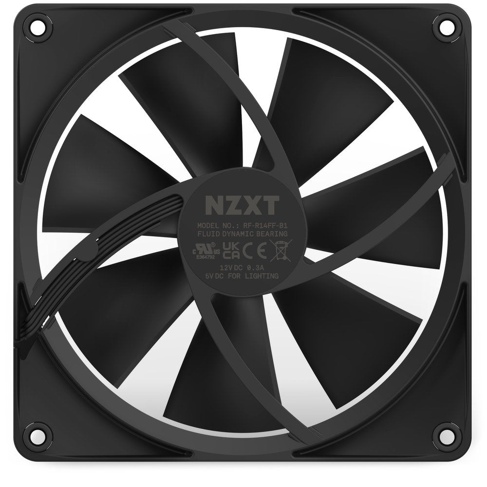 Ventilador Nzxt F140 Rgb Single 140x140x26, Rf-R14sf-B1 (1 Unidad)