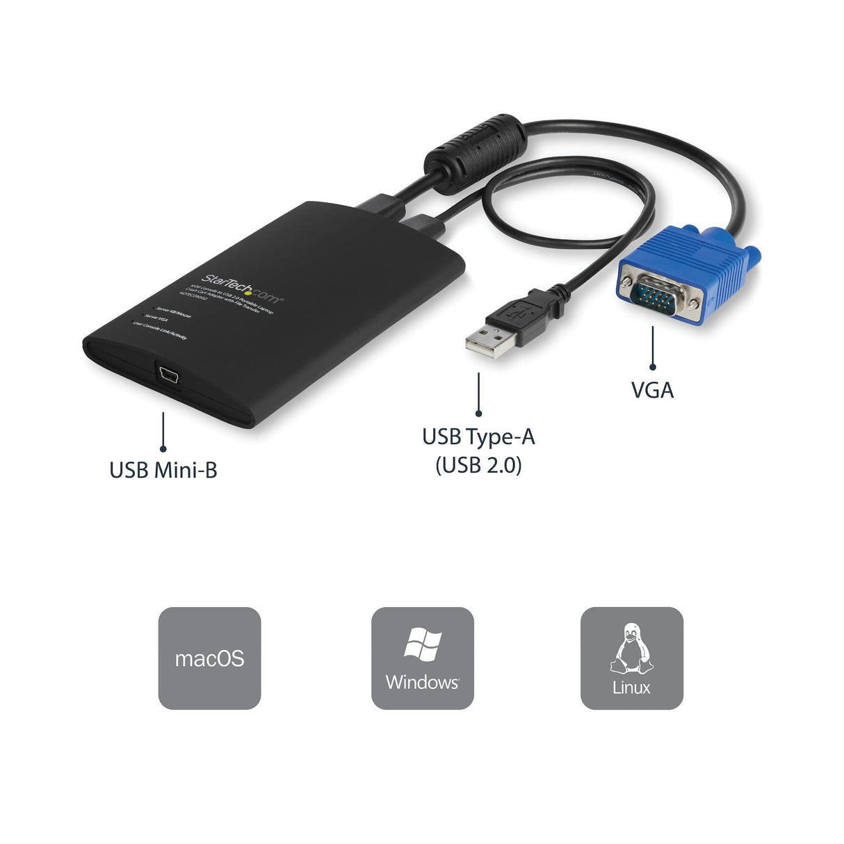 EAN 0065030854382 - StarTech.com NOTECONS02 interruptor KVM Negro imagen 7
