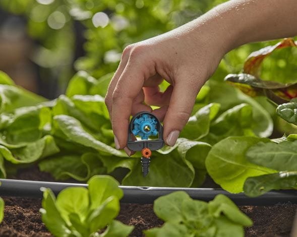 Gardena Micro-Drip-System 6 En 1 Boquilla De Pulverización, 2 Piezas (Negro/Turquesa, Modelo 2023) 13324-20