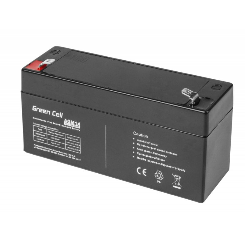 EAN 5903317223948 - Green Cell AGM14 batería para sistema ups Sealed Lead Acid (VRLA) 6 V 3,2 Ah imagen 2