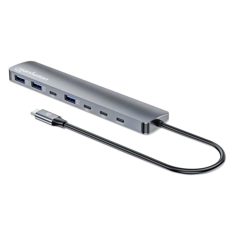 EAN 766623181167 - Manhattan 181167 base para portátil y replicador de puertos Alámbrico USB 3.2 Gen 2 (3.1 Gen 2) Type-C Gri imagen 3