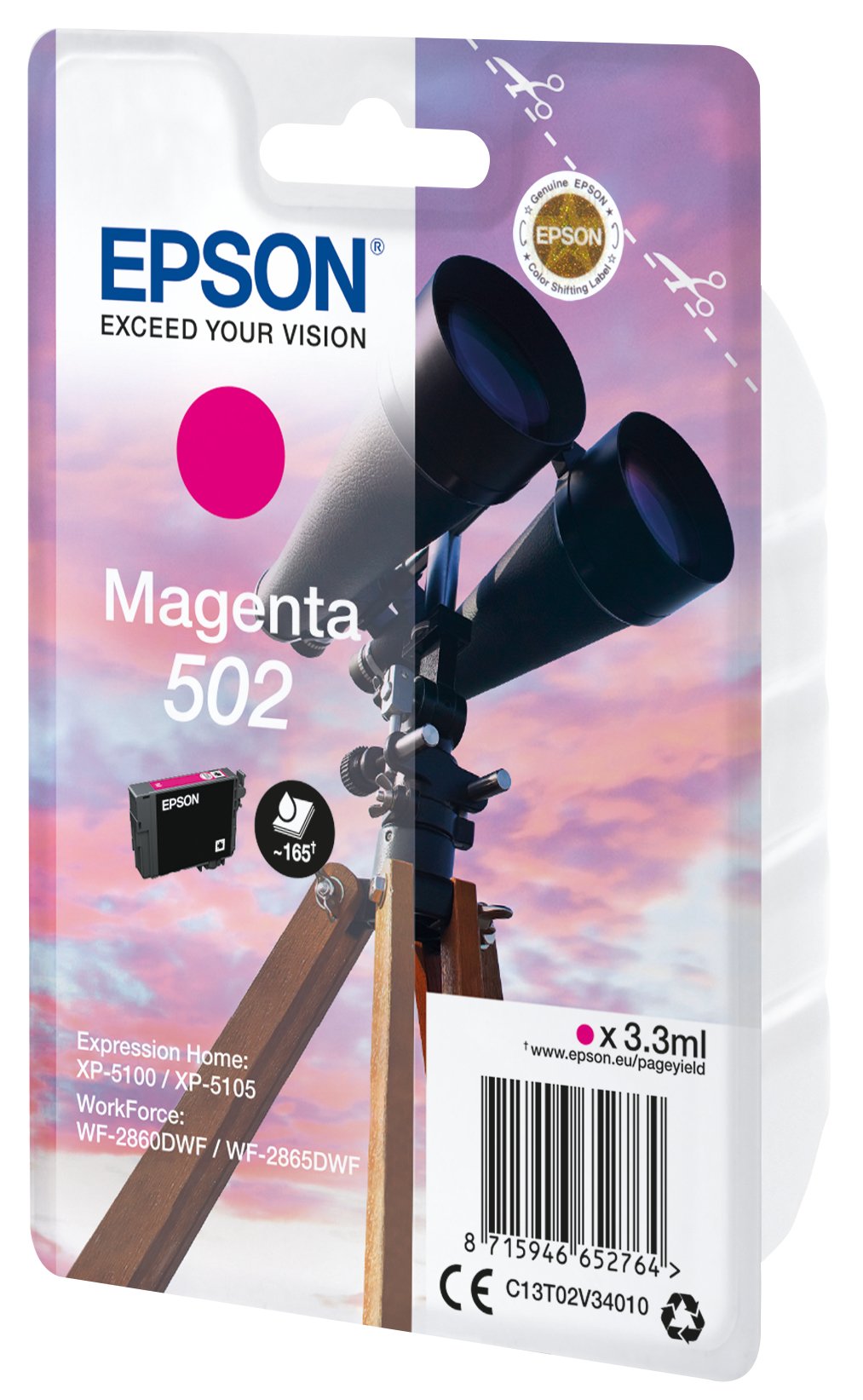 Tinta Original Epson 502 Magenta (3.3ml) Binoculares