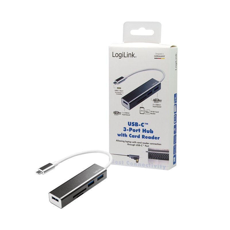 EAN 4052792048568 - LogiLink UA0305 base para portátil y replicador de puertos Alámbrico USB 3.2 Gen 1 (3.1 Gen 1) Type-C Alu imagen 3
