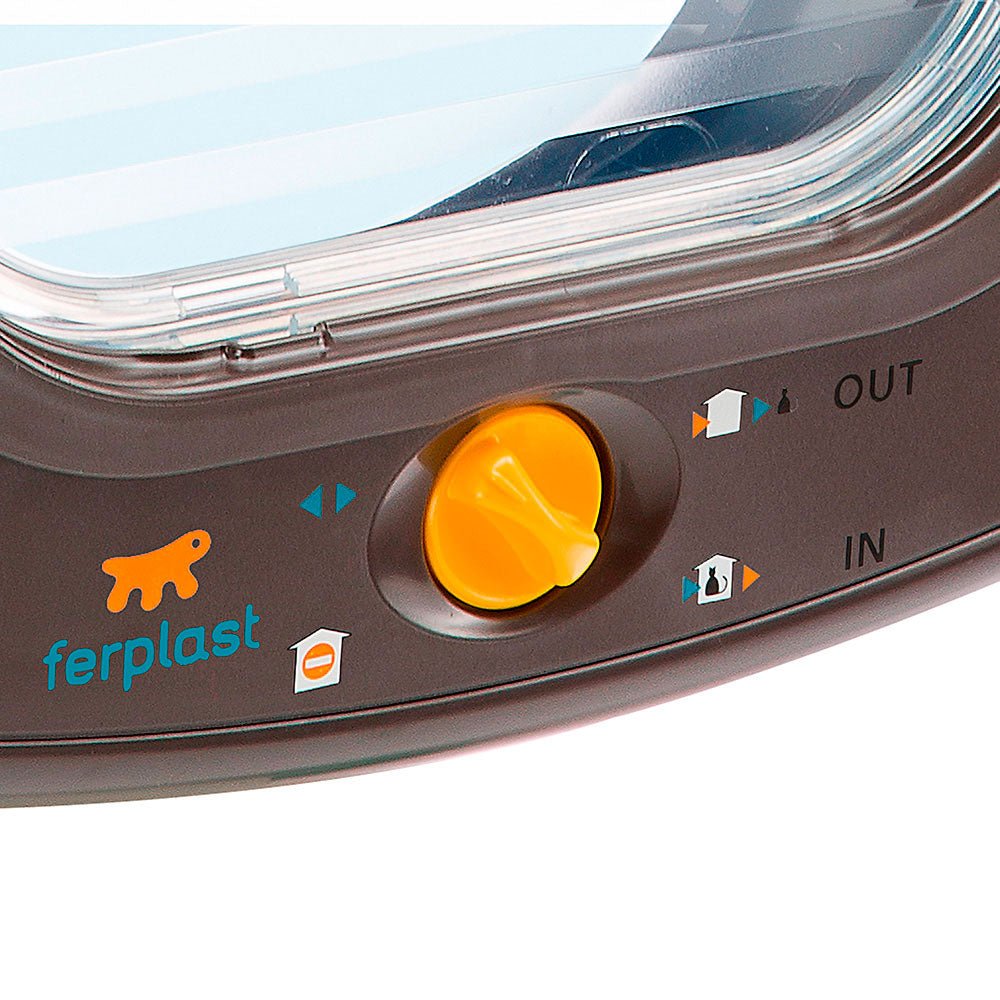 Ferplast Swing 9 - Puerta Para Gatos Grandes Y Perros Pequeños 26,2 X 10,2 X 31,2 Cm - Marron