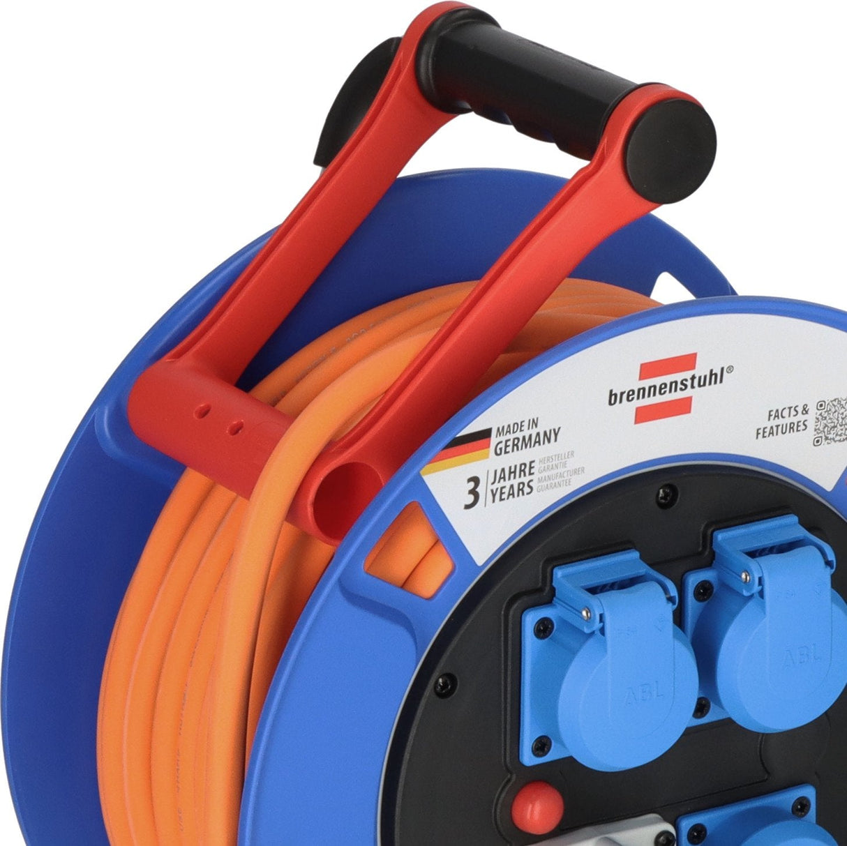 EAN 4007123687428 - Brennenstuhl 1182690200 base múltiple 25 m 4 salidas AC Exterior Negro, Azul, Naranja imagen 4