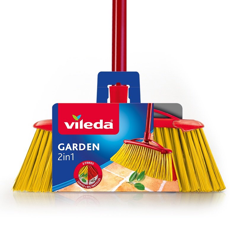 EAN 4023103105140 - Vileda 4023103105140 escoba Exterior Cerda dura Rojo, Amarillo imagen 1