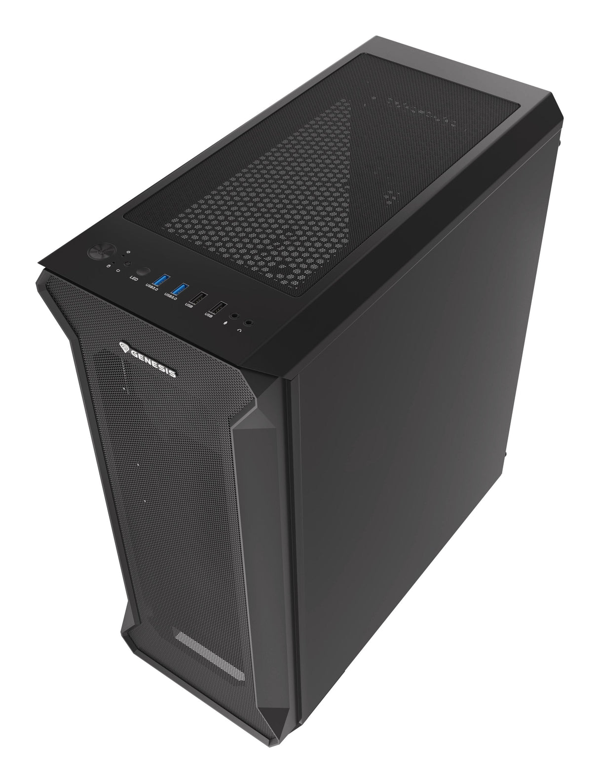 Caja Pc Natec Gaming Genesis Irid 505 Atx 2xusb 3.0 2xusb 2.0 S/F Cristal Templado