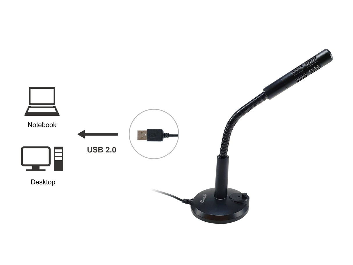 EAN 4015867226261 - Equip 245340 Negro Micrófono de superficie para mesa imagen 3