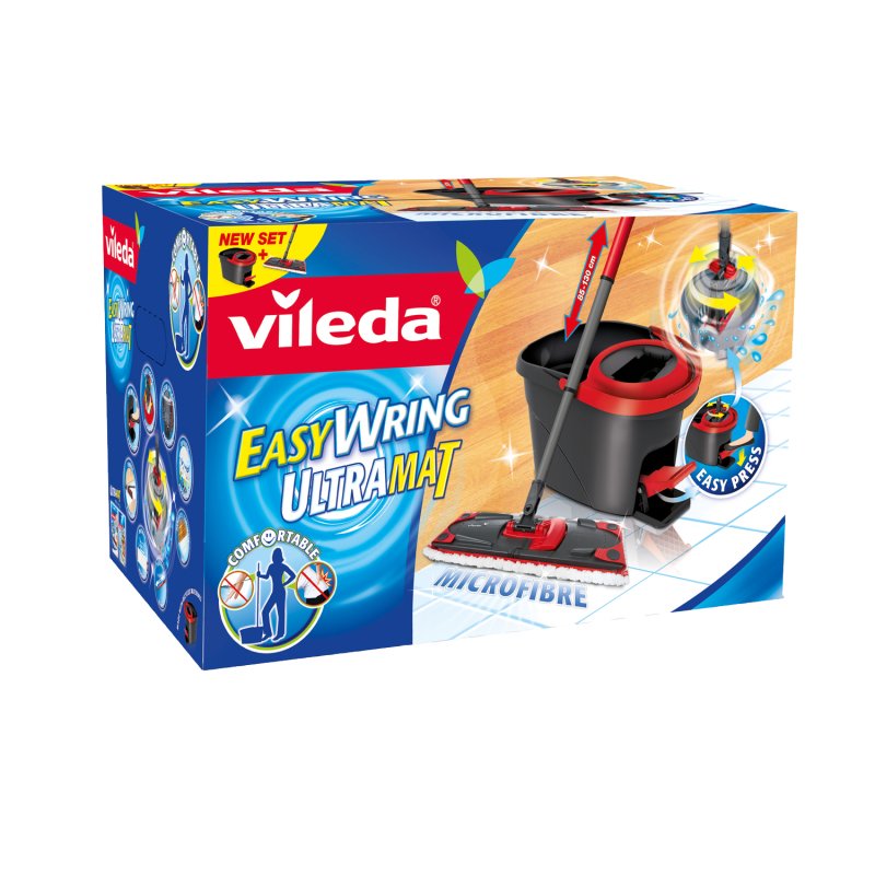EAN 4023103206236 - Vileda 140827 mopa, fregona y cubo Tanque individual Negro, Rojo imagen 2
