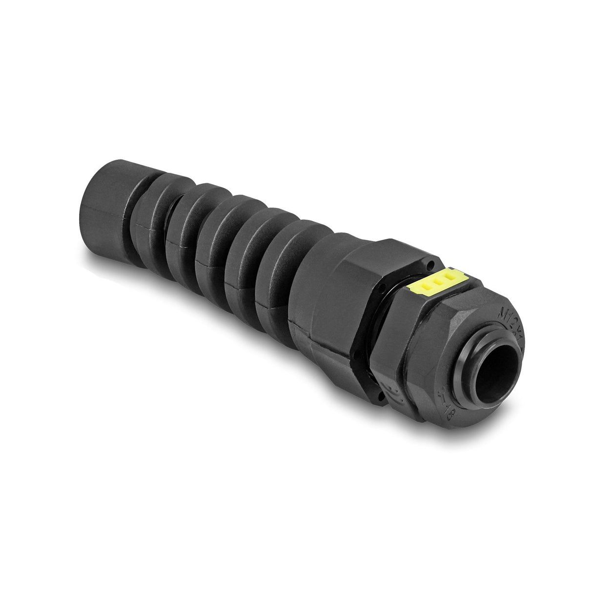 Delock 60624 Conector De Cable M12 Con Ventilación Y Alivio De Tensión Ip68 Polvo E Impermeable Negro 2 Piezas