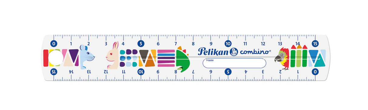 Regla Pelikan Combino Irrompible 15cm