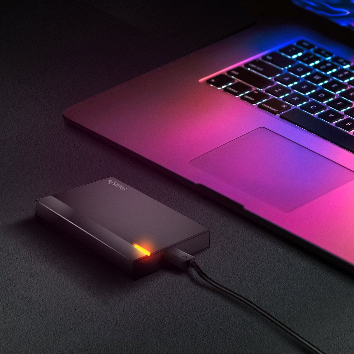 Aisens Caja Externa Para Disco Duro De 2.5' Usb 3.1 Sin Tornillos Ase-2524b