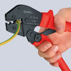EAN 4003773025498 - Knipex 97 52 09 crimpadora Herramienta para prensar Negro, Rojo imagen 3