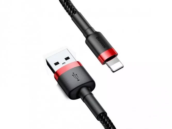 Baseus Lightning Cafule Cable 2a, 3m Red/Black (Calklf-R91)