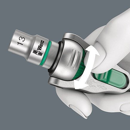 Wera 8100 Sa/Sc 2 Zyklop Juego Destornillador De Trinquete, Kit De Herramientas Negro/Verde, Negro / Azul