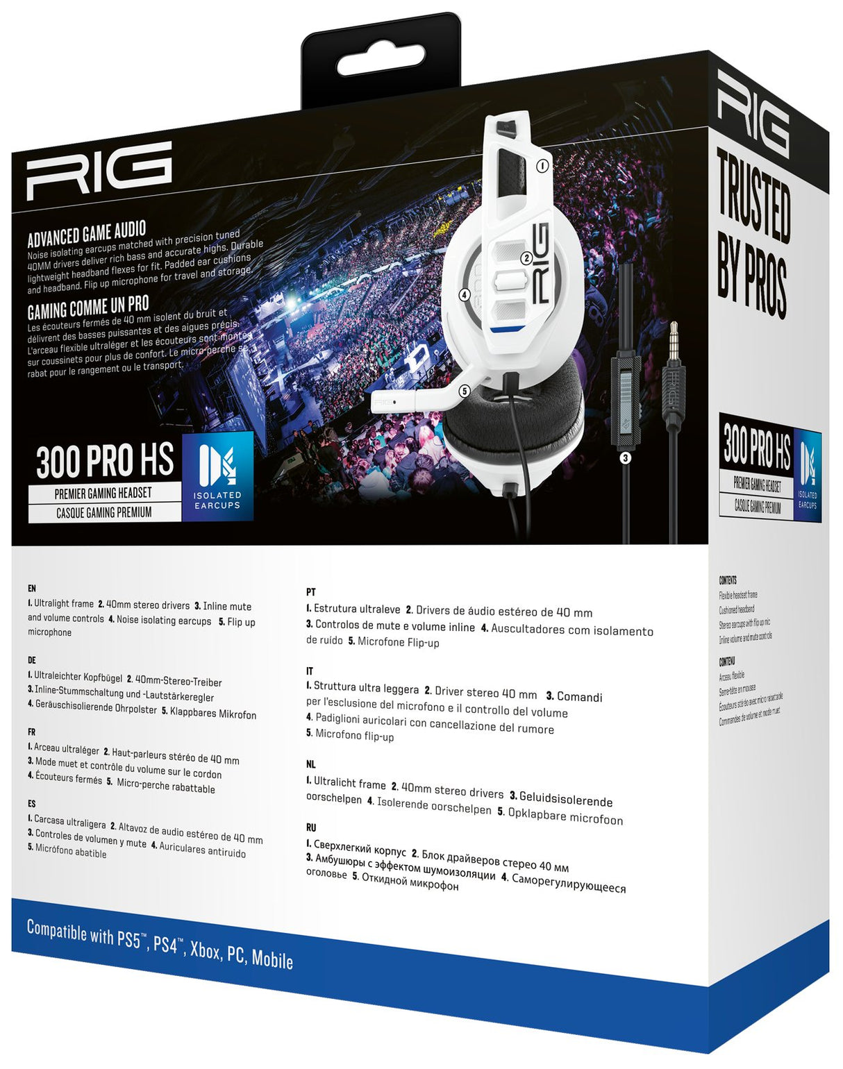 EAN 3665962009262 - NACON RIG 300 PRO HS Auriculares Alámbrico Diadema Juego Blanco imagen 6