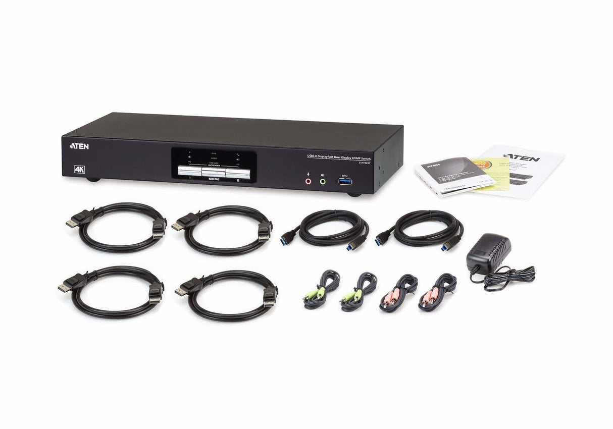 EAN 4719264645952 - ATEN CS1942DP-AT-G interruptor KVM Negro imagen 5