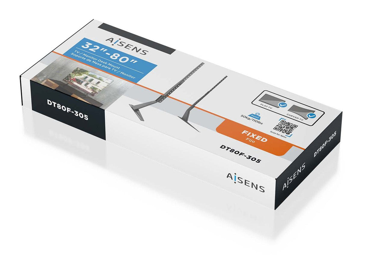 Aisens Soporte De Mesa Eco Para Monitor/Tv 50kg De 32-80, Negro