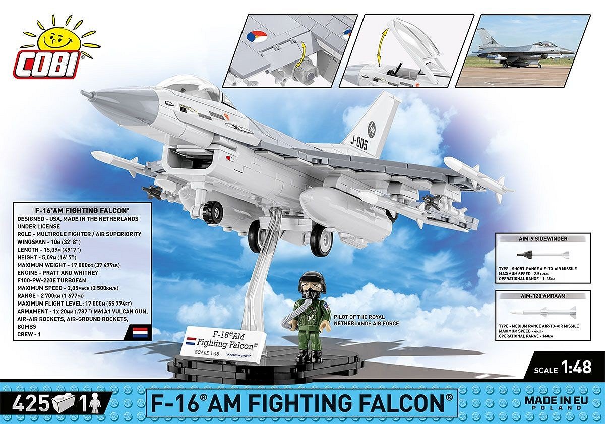 Cobi F-16am Fighting Falcon, Toys De Diseño Cobi-5896