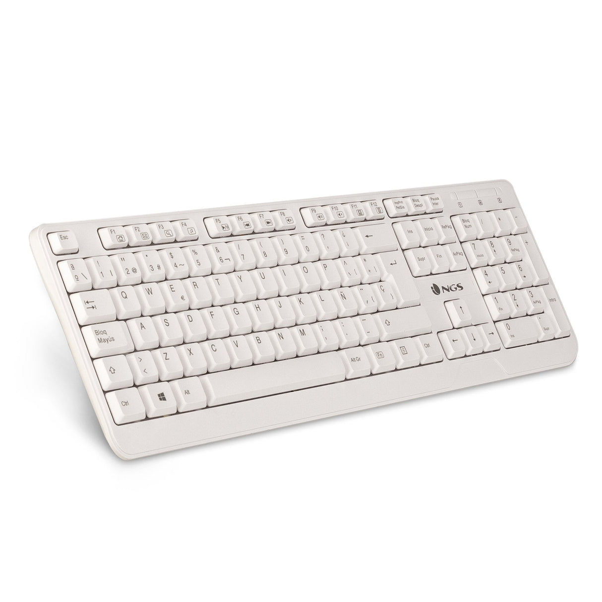 EAN 8435430612219 - NGS Spike, QWERTY, ES teclado Universal USB Blanco imagen 2