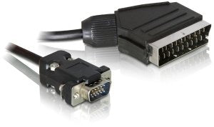 Delock 65028 Adaptador De Cable De Vídeo 2 M Scart (21-Pin) Vga (D-Sub) Negro