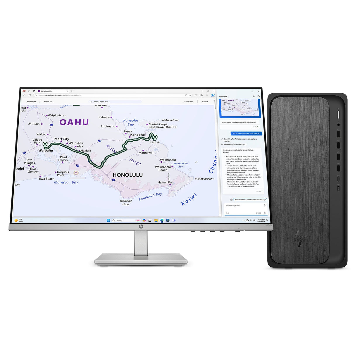 EAN 0199251207198 - HP OmniDesk Desktop M02-0025ns PC AMD Ryzen™ 5 8500G 16 GB DDR5-SDRAM 1 TB SSD Windows 11 Home Torre AI P imagen 14