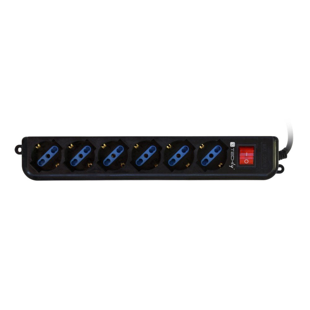 EAN 8057685300415 - Techly IUPS-PCP-6V base múltiple 1,5 m 6 salidas AC Negro imagen 3
