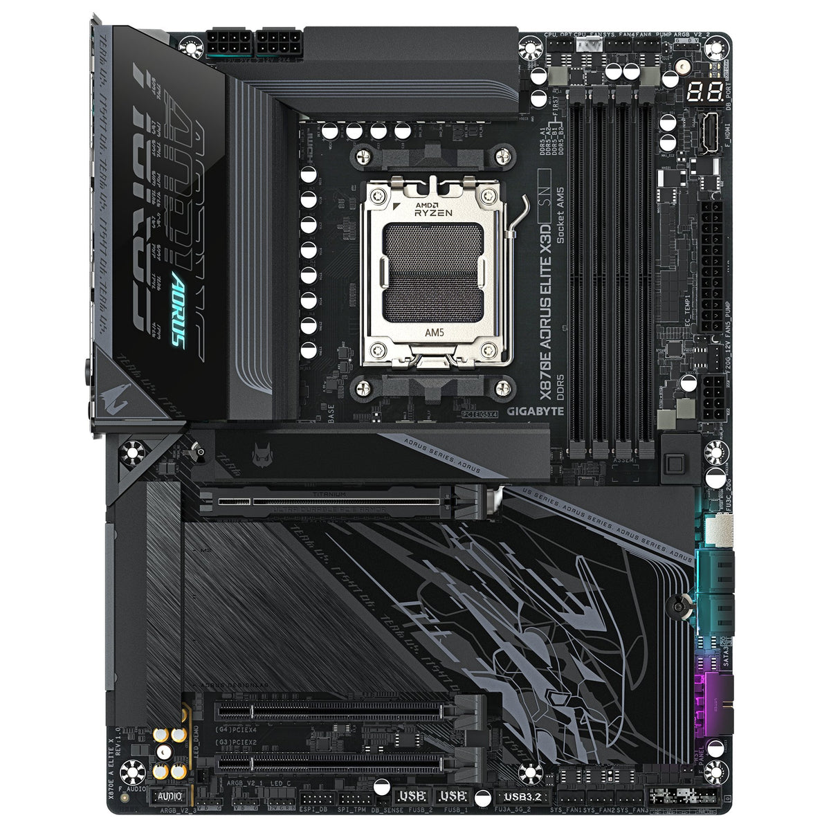 EAN 4719331876470 - GIGABYTE X870E AORUS ELITE X3D AMD X870E Zócalo AM5 ATX imagen 2