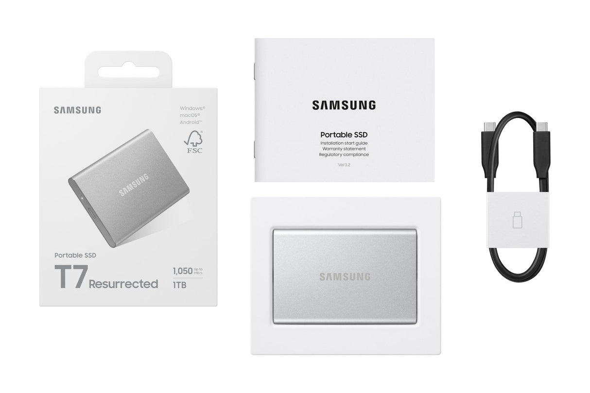 Samsung Mu-Pd1t0g/Ww Unidad Externa De Estado Sólido 1 Tb Usb Tipo C 3.2 Gen 2 (3.1 Gen 2) Plata