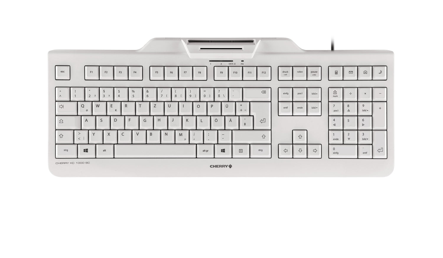 Cherry Kc 1000 Sc Teclado Usb Qwertz Alemán Gris
