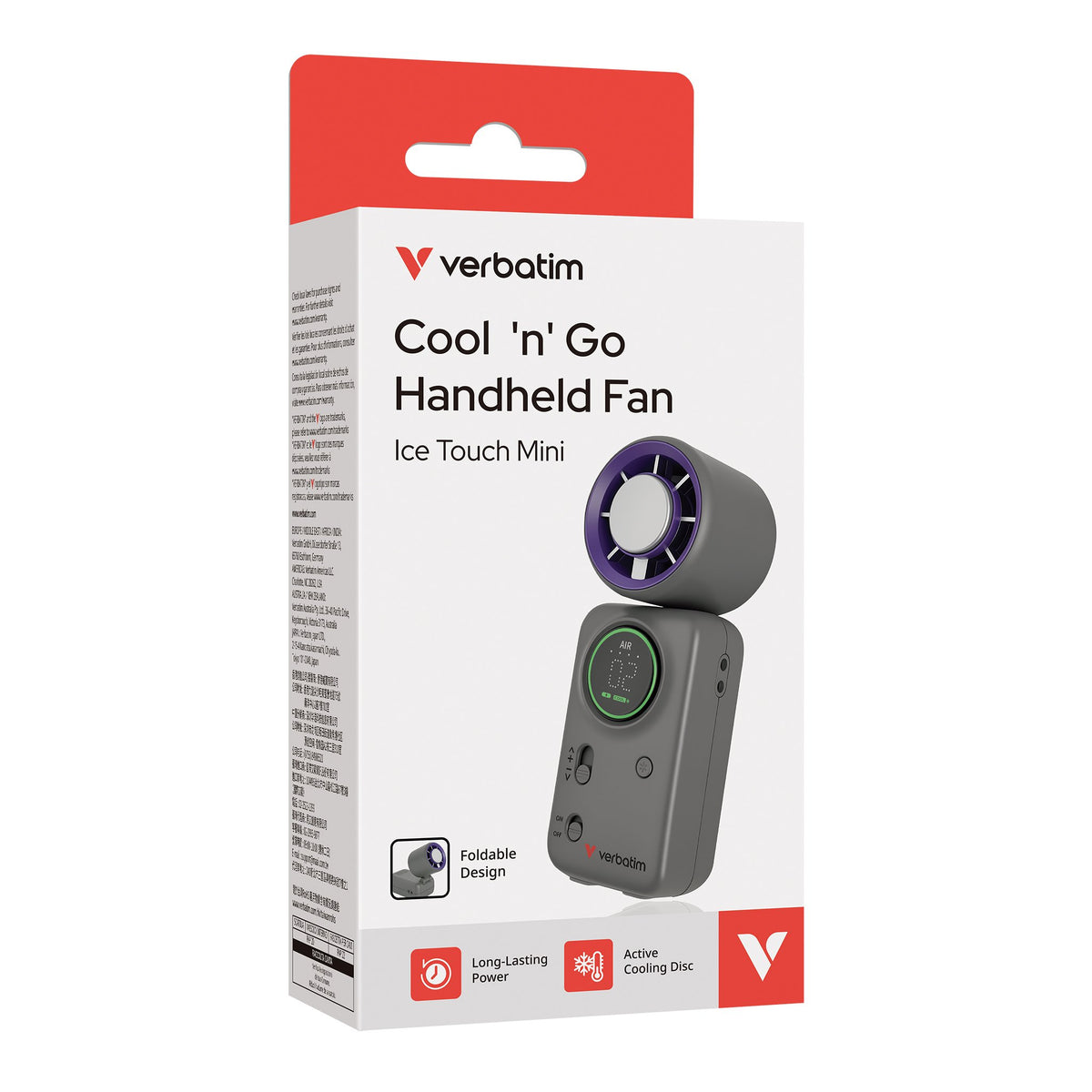EAN 0023942323471 - Verbatim 32347 ventilador y nebulizador personal de mano Púrpura, Gris Ventilador de mano imagen 3