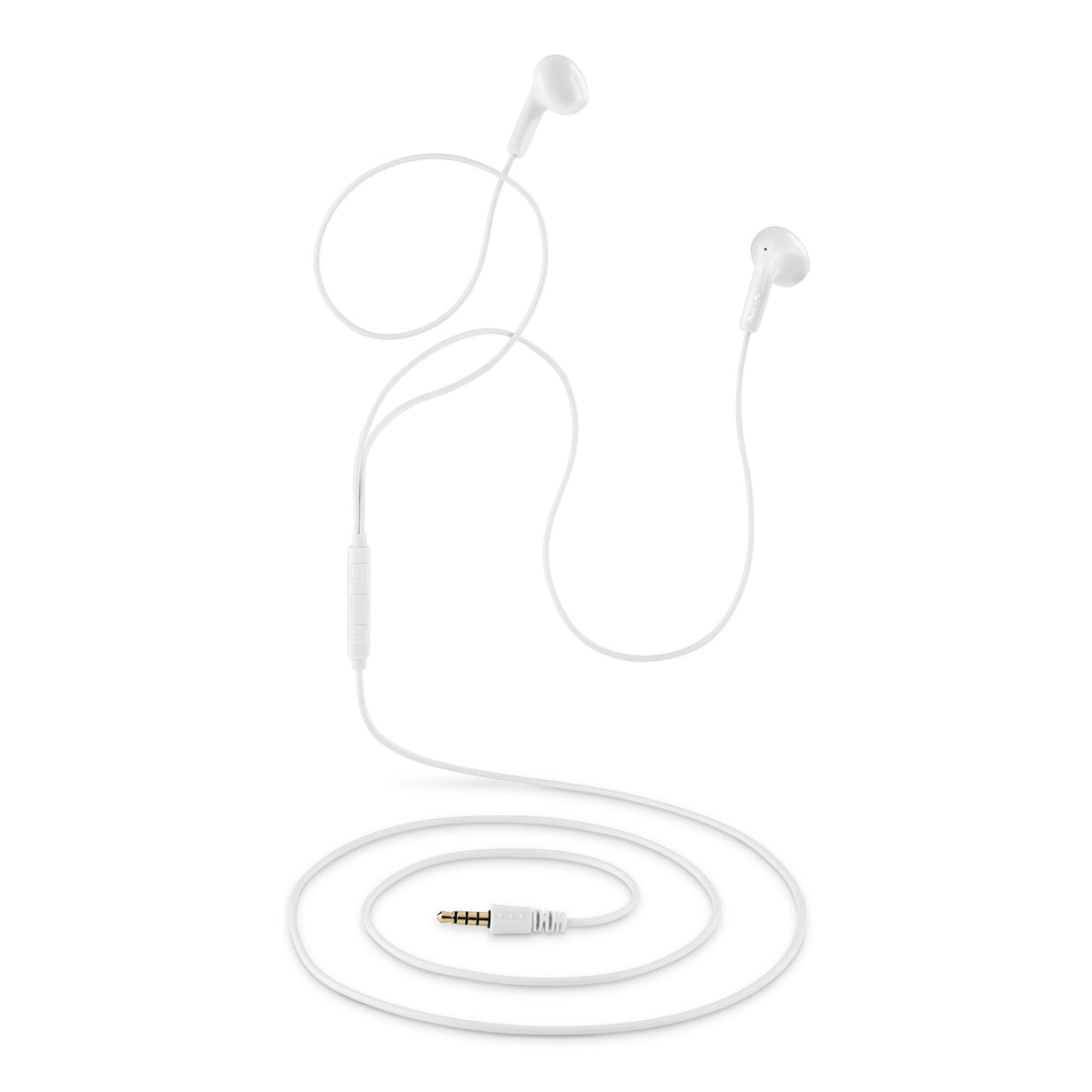 Auriculares Intrauditivos Ngs Cross Flip Con Micrófono Jack 3.5 Blancos