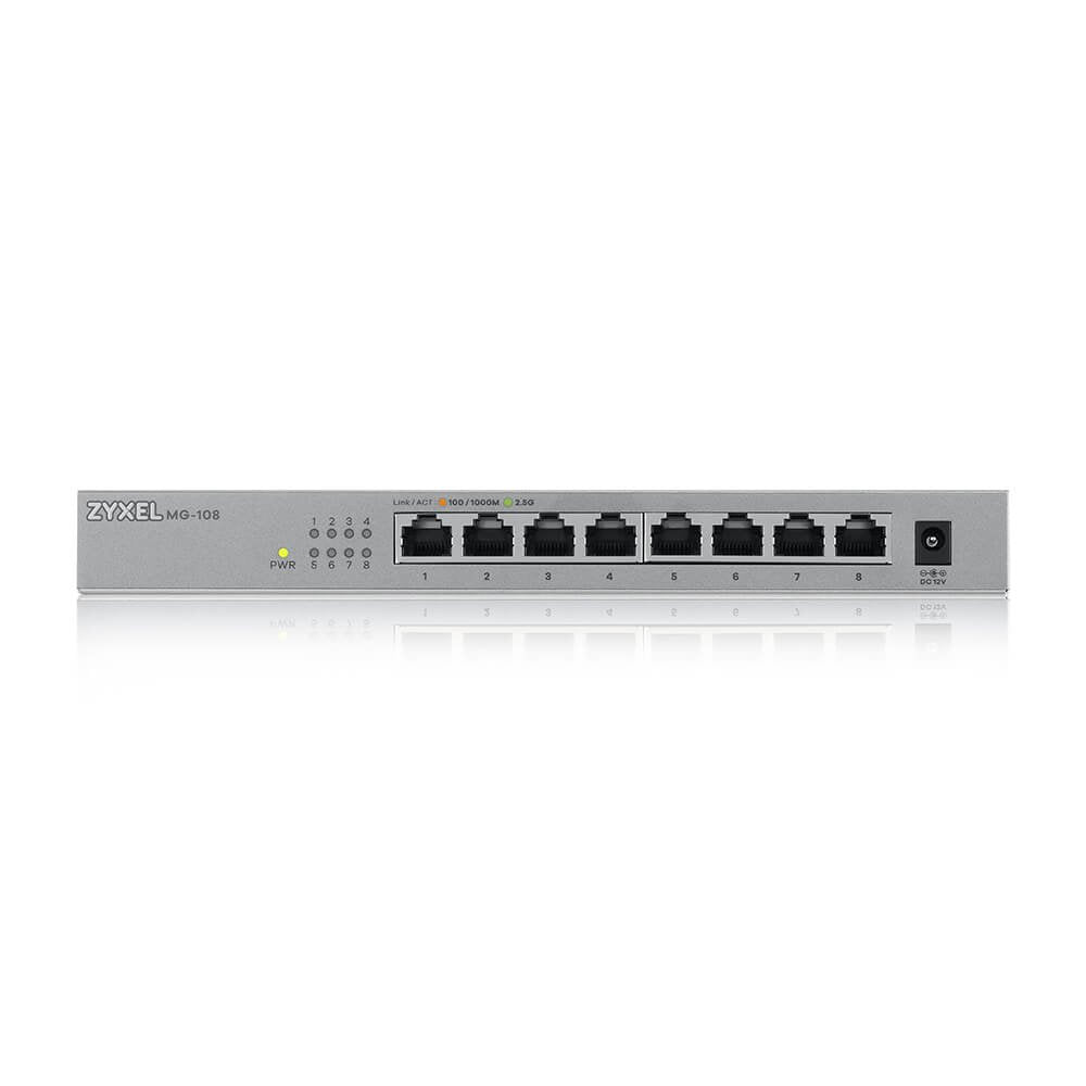 EAN 4718937620210 - Zyxel MG-108 No administrado 2.5G Ethernet (100/1000/2500) Acero imagen 1