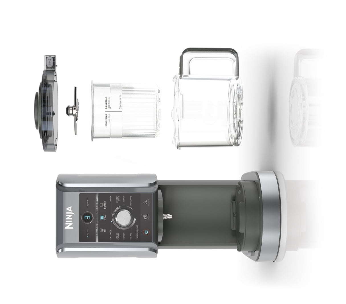 EAN 622356283076 - Ninja CREAMi Deluxe Máquina de helados y batidos 2,1 L 800 W Negro, Gris imagen 11