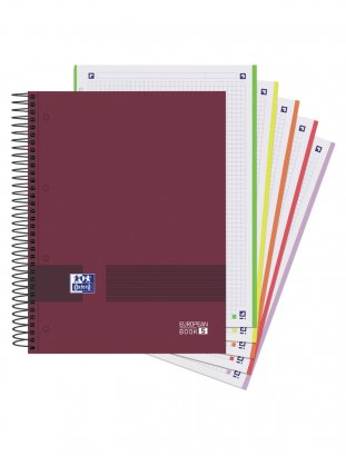 Pack De 5 Unidades Oxford & You Cuaderno Europeanbook 5 Multiasignatura A4+ 120h 5x5 T/Extraduras C/Surtidos Neutros