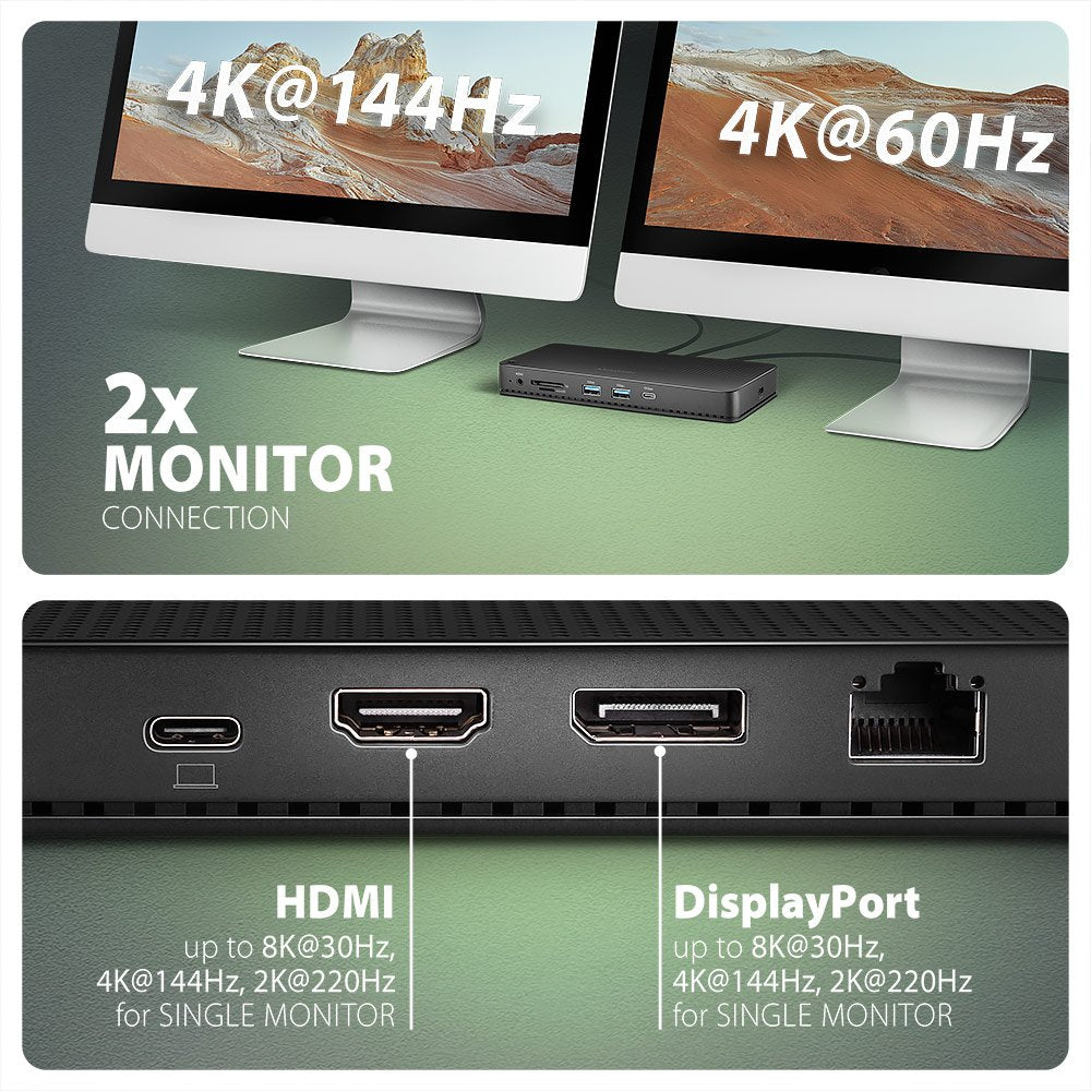 EAN 8595247908421 - Axagon HMC-U4 base para portátil y replicador de puertos Alámbrico USB4 Negro imagen 8