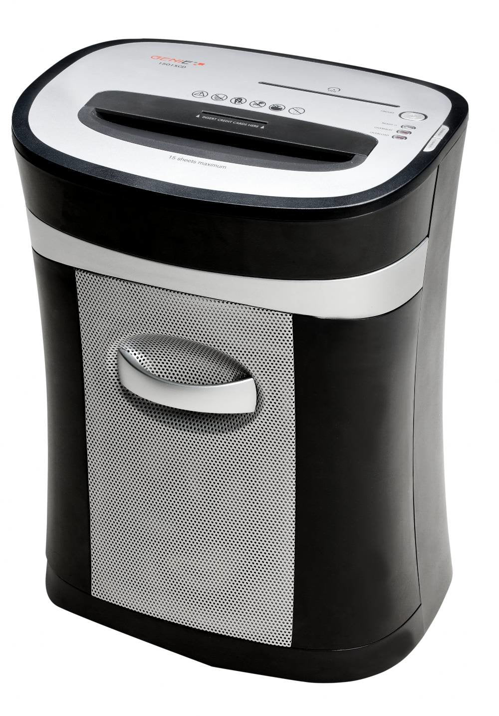 EAN 4015468118835 - Genie 1501 XCD triturador de papel Corte en tiras 67 dB 22 cm Negro, Plata imagen 1