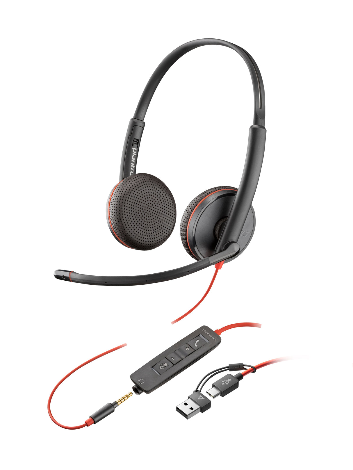 EAN 0197498433080 - HP Poly Blackwire 3225 Stereo USB-C Headset +3.5mm Plug +USB-C/A Adapter (Bulk) Alámbrico Diadema Oficina imagen 2
