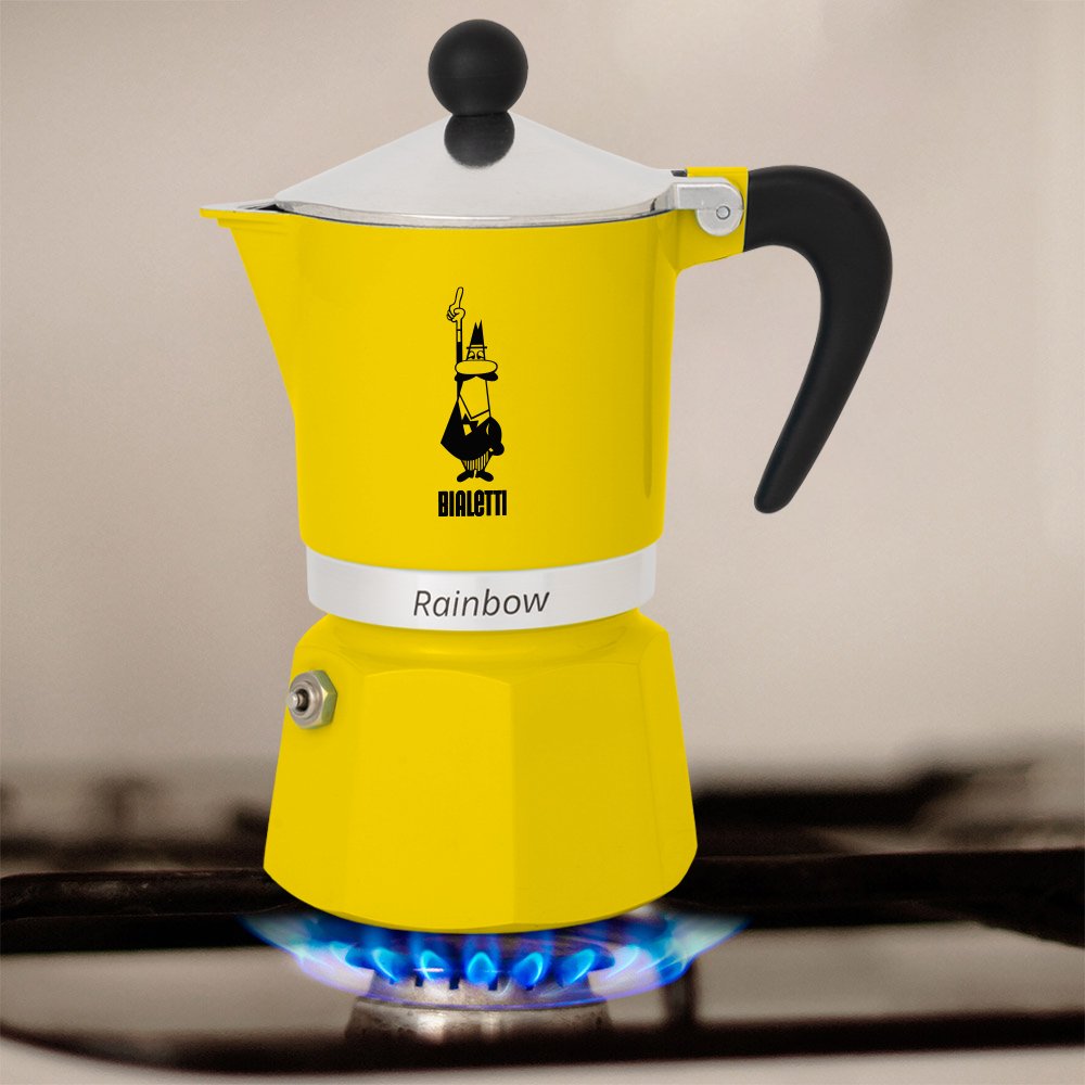 EAN 8006363018555 - Bialetti Rainbow Cafetera italiana Negro, Amarillo imagen 3