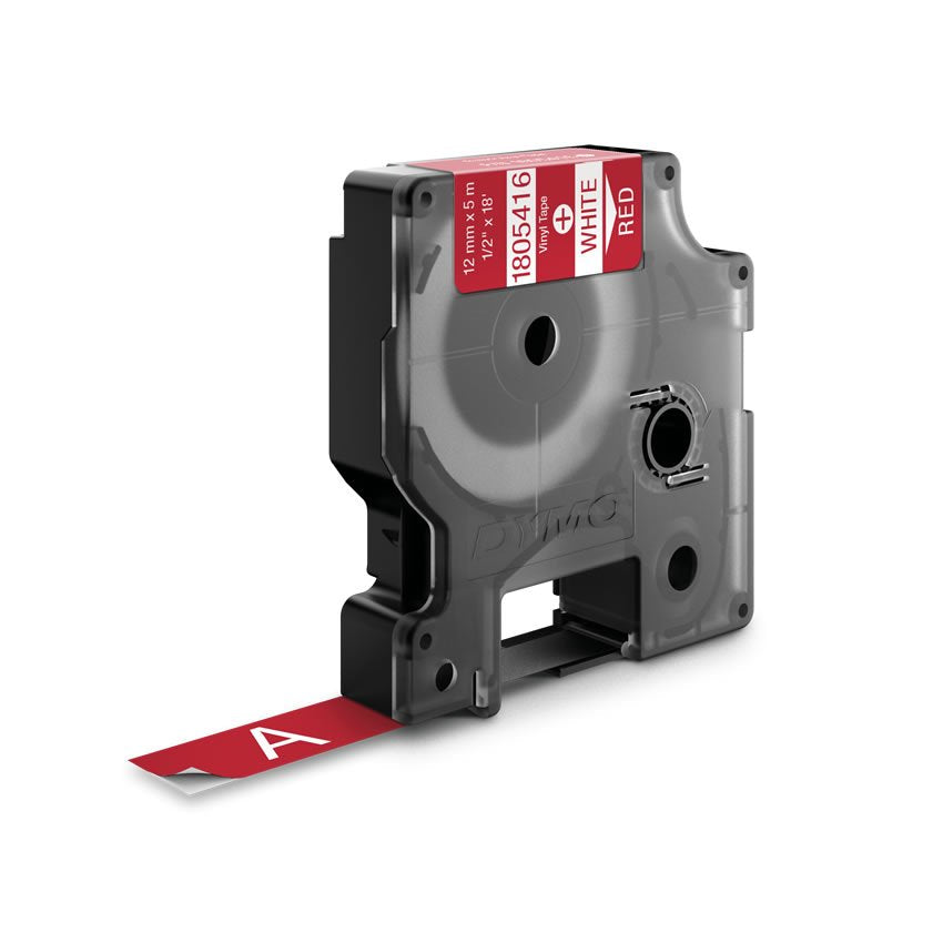 Dymo Rhino Cinta Id1-12 Blanco/Rojo Vinilo